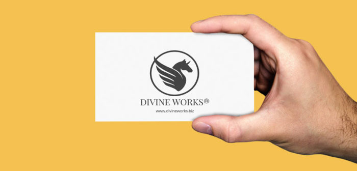 Hand Business Card Mockup by Divine Works
