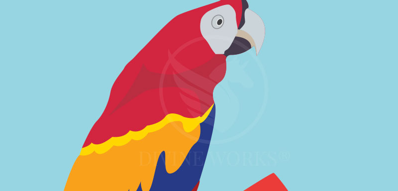 Free Parrot Bird Adobe Illustrator Vector Illustration by Divine Works