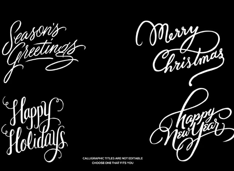 Calligraphic Christmas Title
