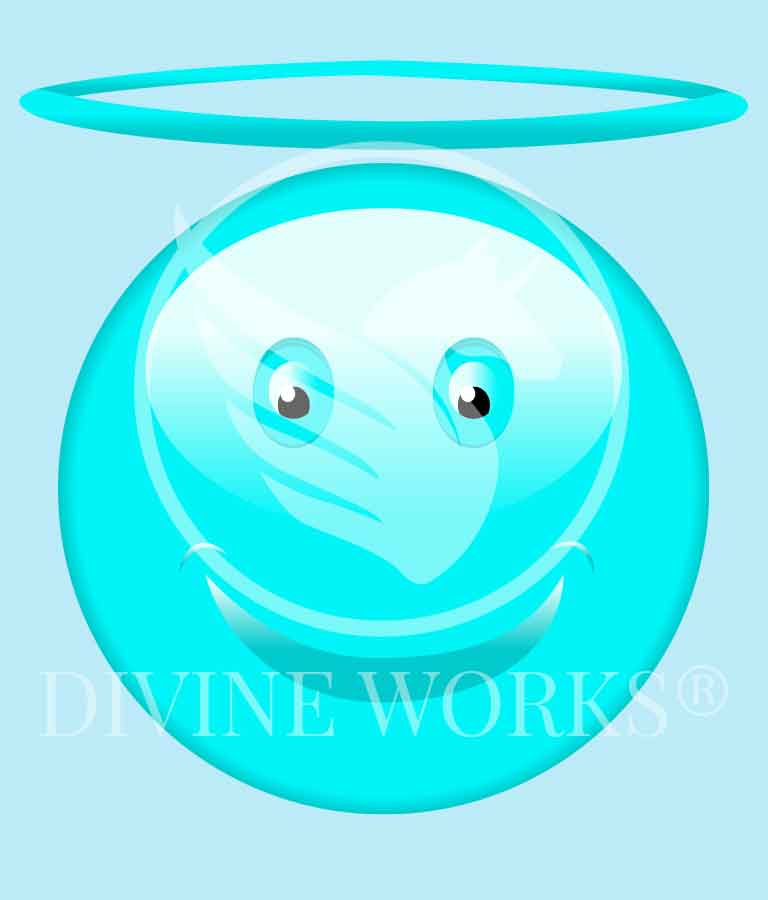 Free Angel Smiley Icon Vector Illustration