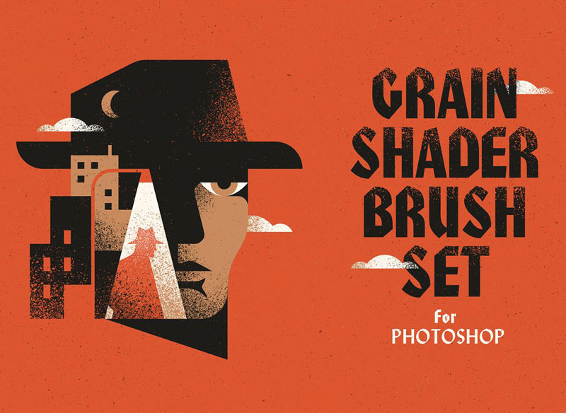 Grain Shader Brush Set for Photoshop