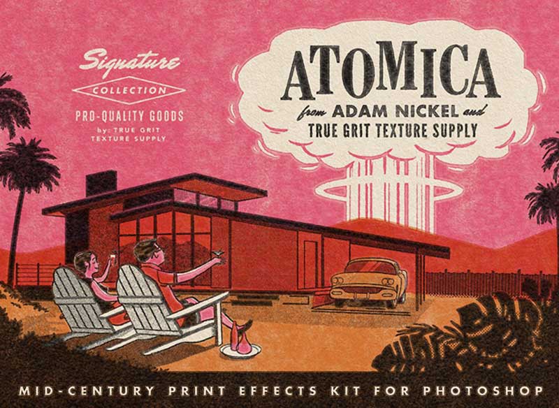 Atomica Mid Century Print Effects