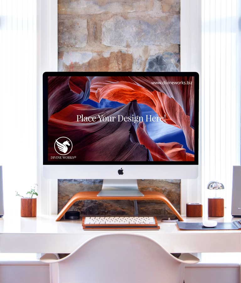 Download Free iMac Screen Mockup PSD by Divine Works