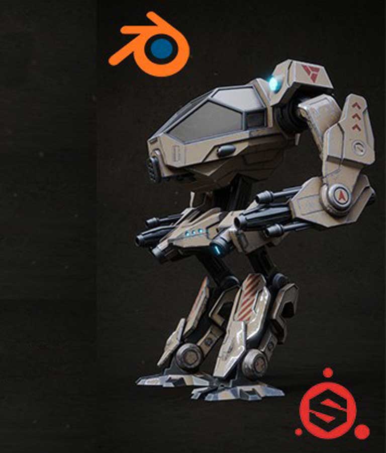 Blender 2.81 - Substance painter - Sci fi asset creation