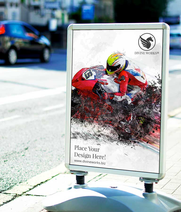 Download Free Roadside Advertising Board Mockup by Divine Works