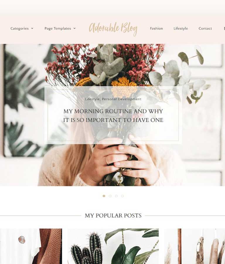 Lifestyle Blog Theme - Adorable