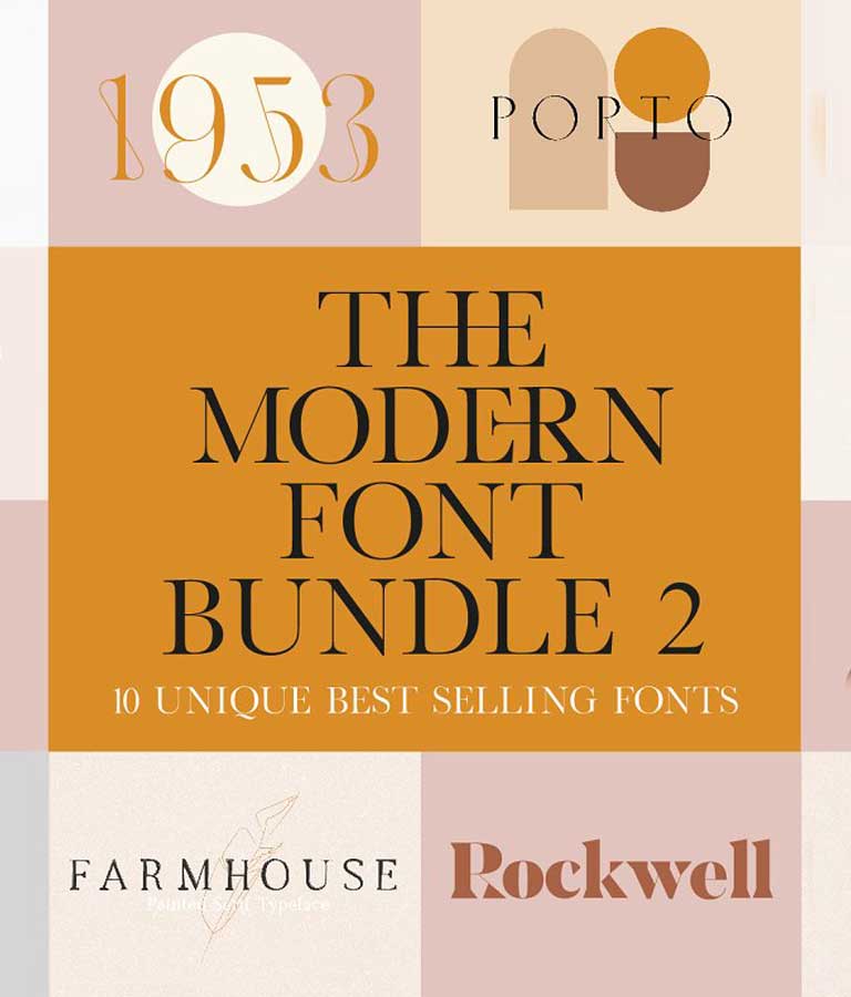 The Modern Font Bundle Vol. 2
