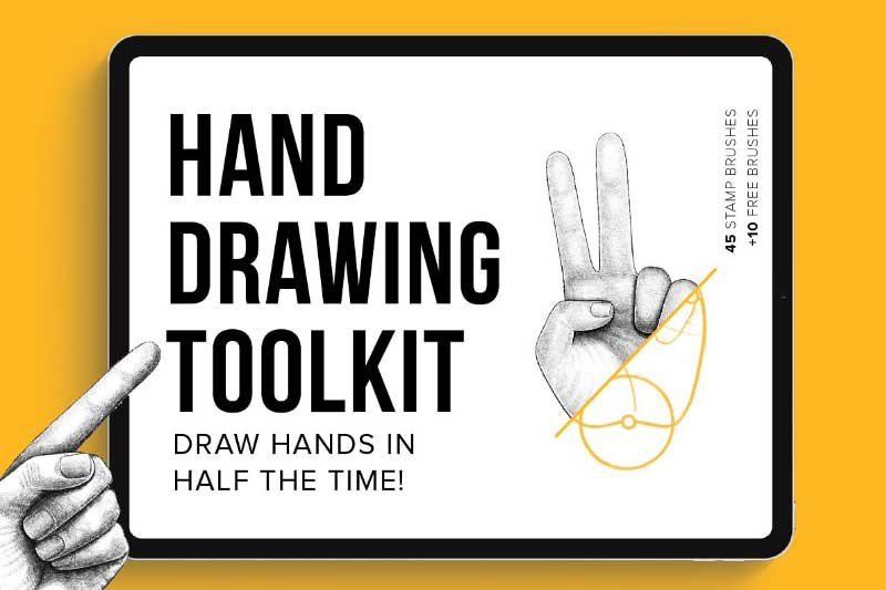 Hand Drawing Toolkit Brushes for Procreate