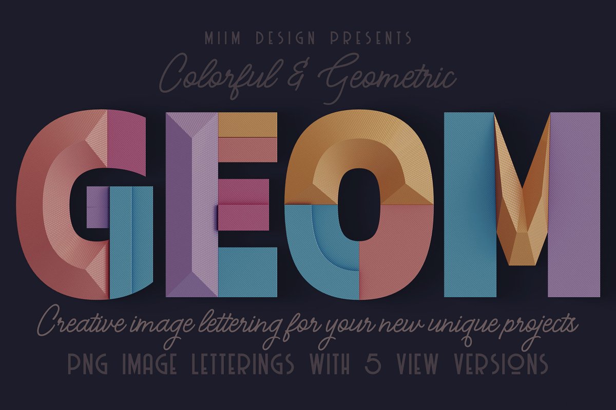 Decorative 3D Geometric Lettering