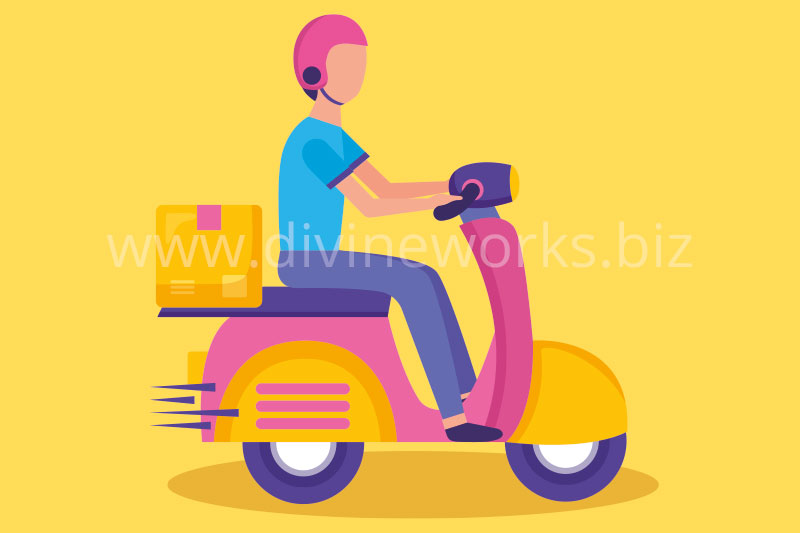 Download Free Delivery Boy Character Vector Illustration by Divine Works