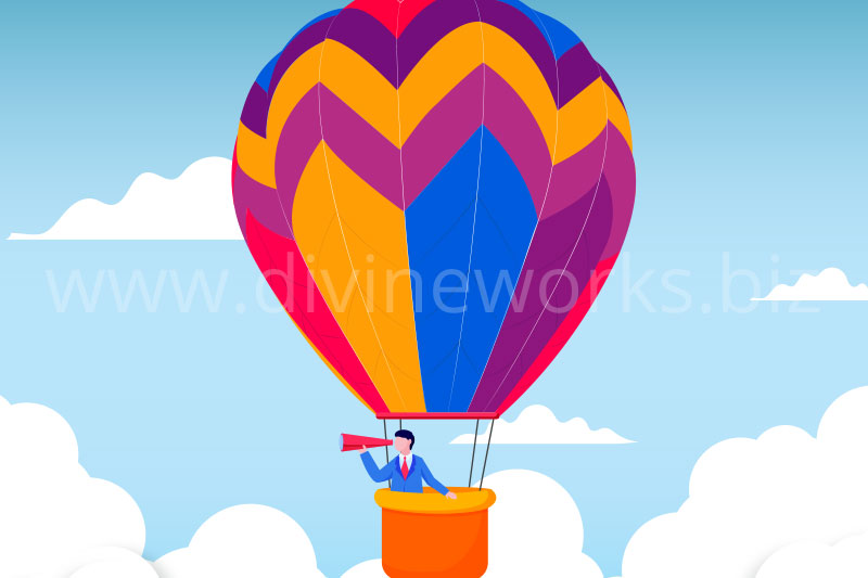 Download Free Adobe Illustrator Hot Air Balloon Vector by Divine Works
