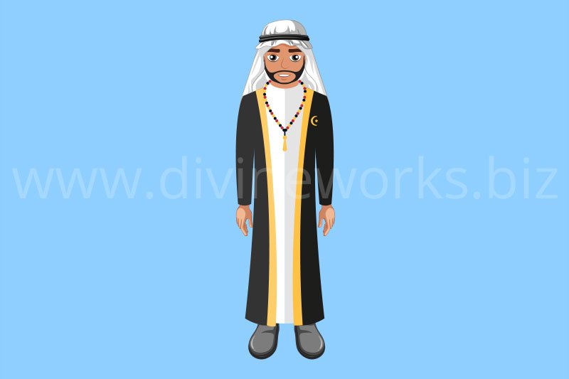 Download Free Arab Man Character Vector Illustration