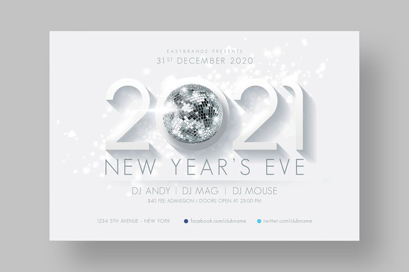 2021 New Years Flyer Template