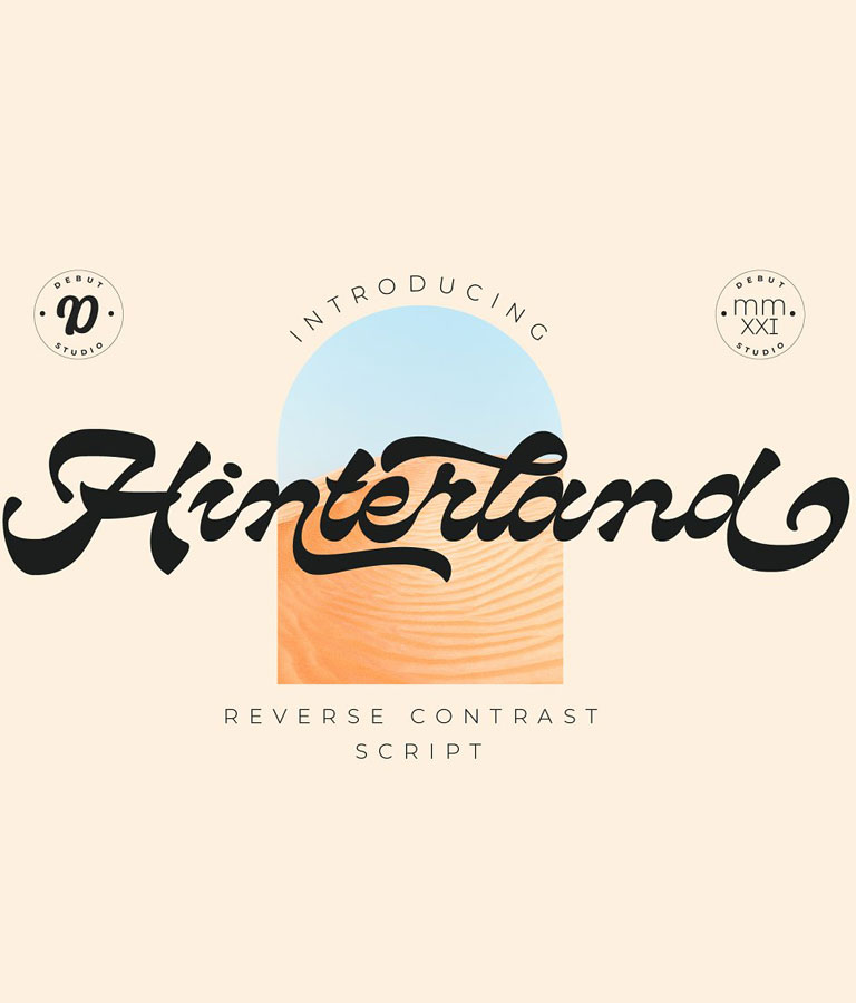 Hinterland | Reverse Contrast Script