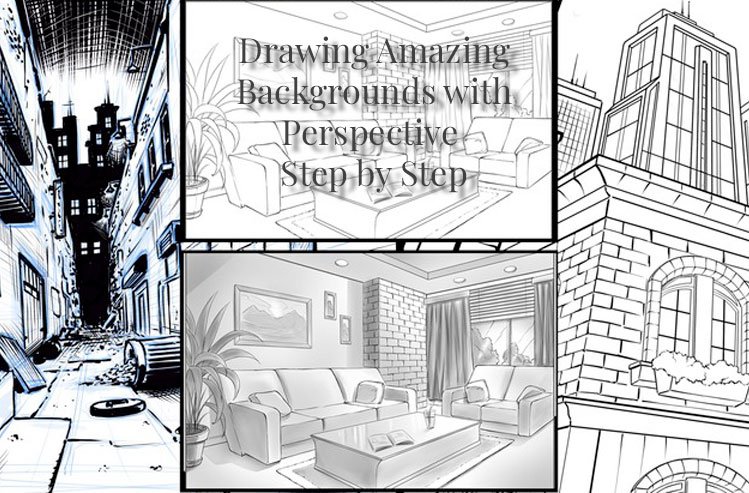 Drawing Amazing Backgrounds with Perspective - Step by Step