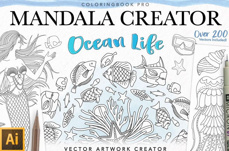 Ocean Life Mandala Creator