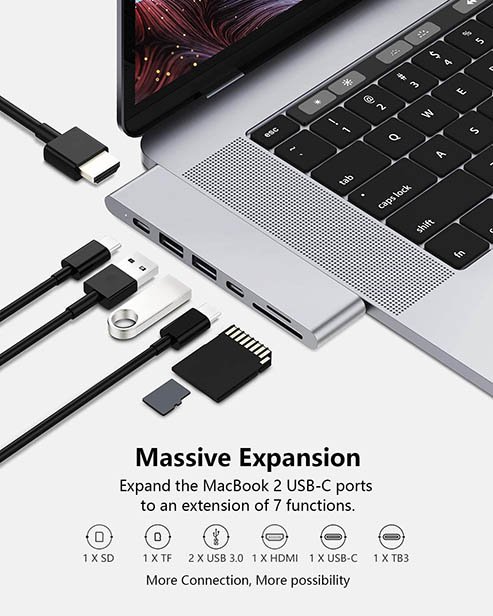 Purgo USB C Hub Adapter Dock for MacBook Air