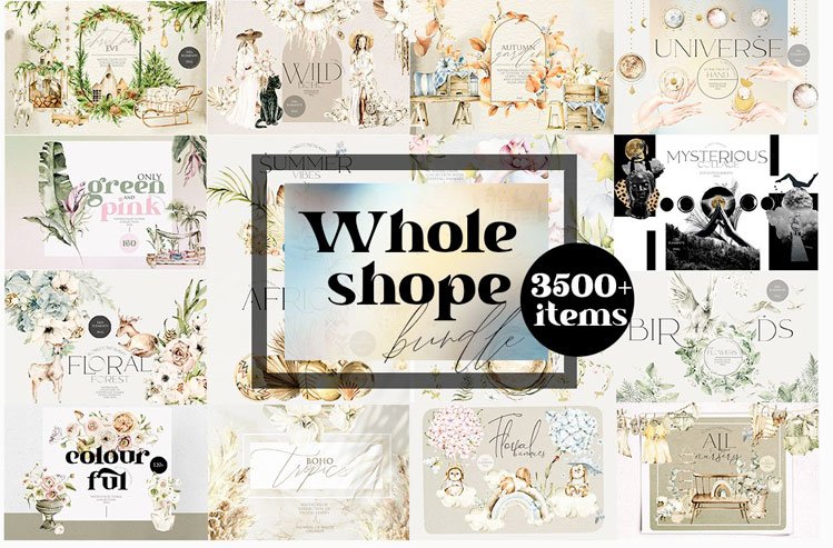 WHOLE SHOP bundle 29 in 1 watercolor