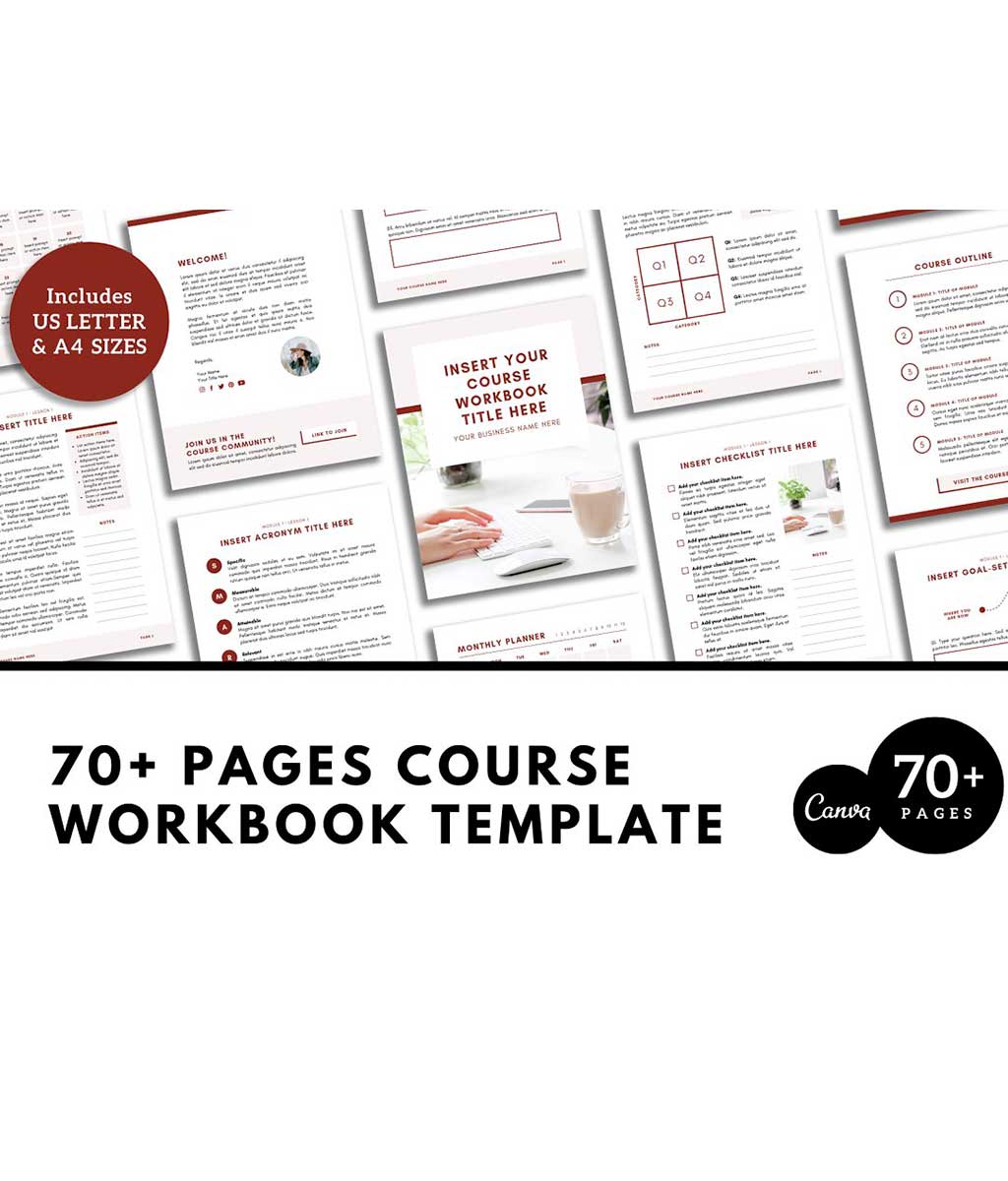 Canva Workbook Template Courses