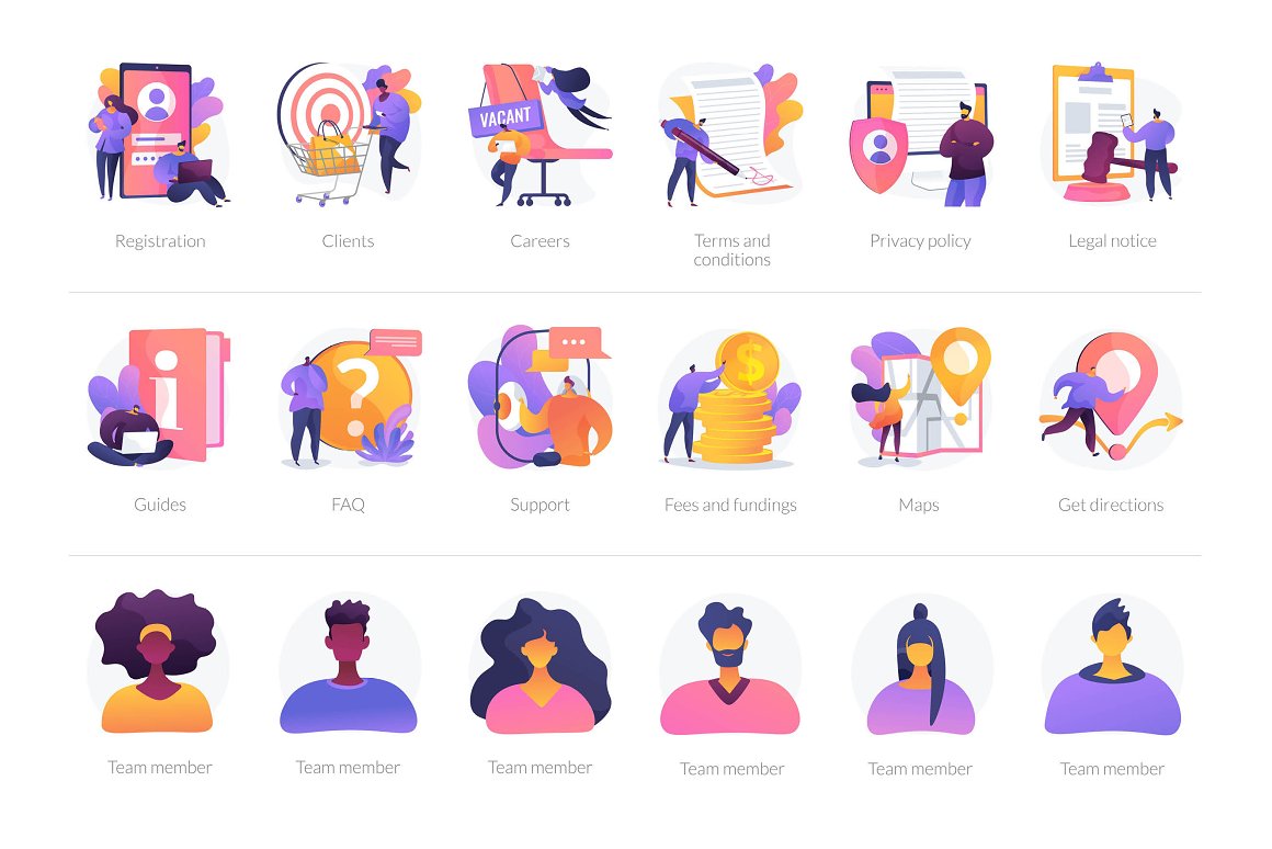 Digital agency illustration pack