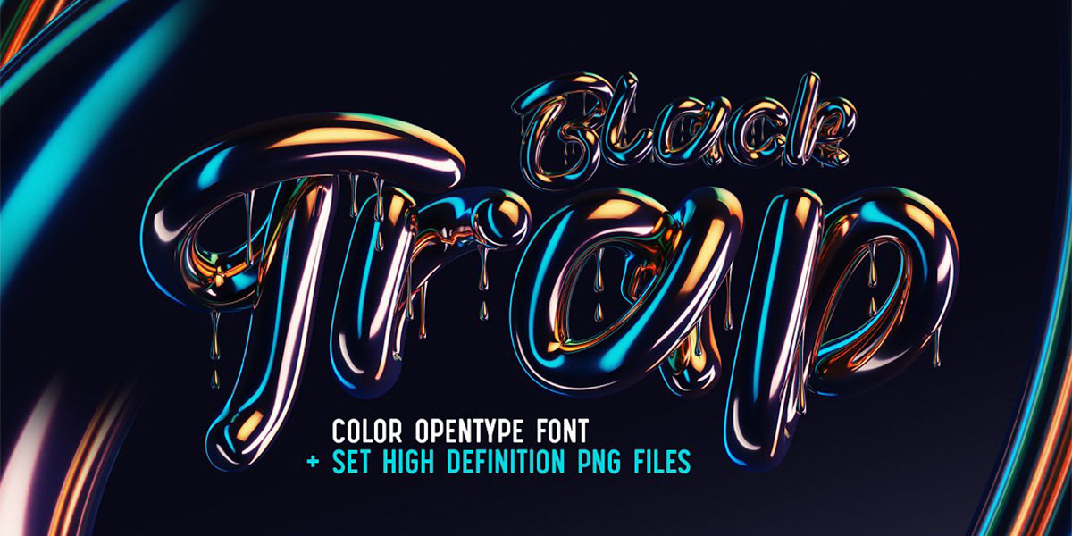 Black Trap - Color Bitmap Font