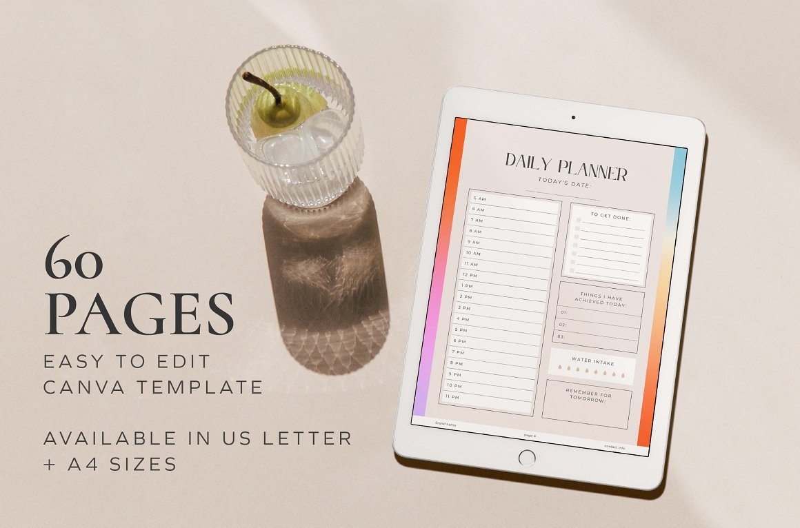 Journal Planner Canva Templates - MacBook Pro Mockup Kit
